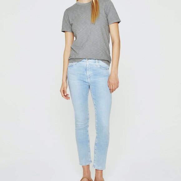 AG-ed Mari Crop Mid-Rise Slim Straight Cropped Denim Size 26 NWT $235 - Picture 1 of 9